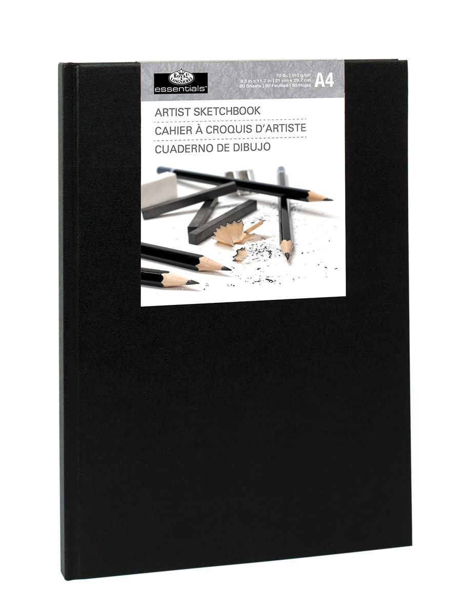 Skicovací blok v pevných deskách - A4, lepený