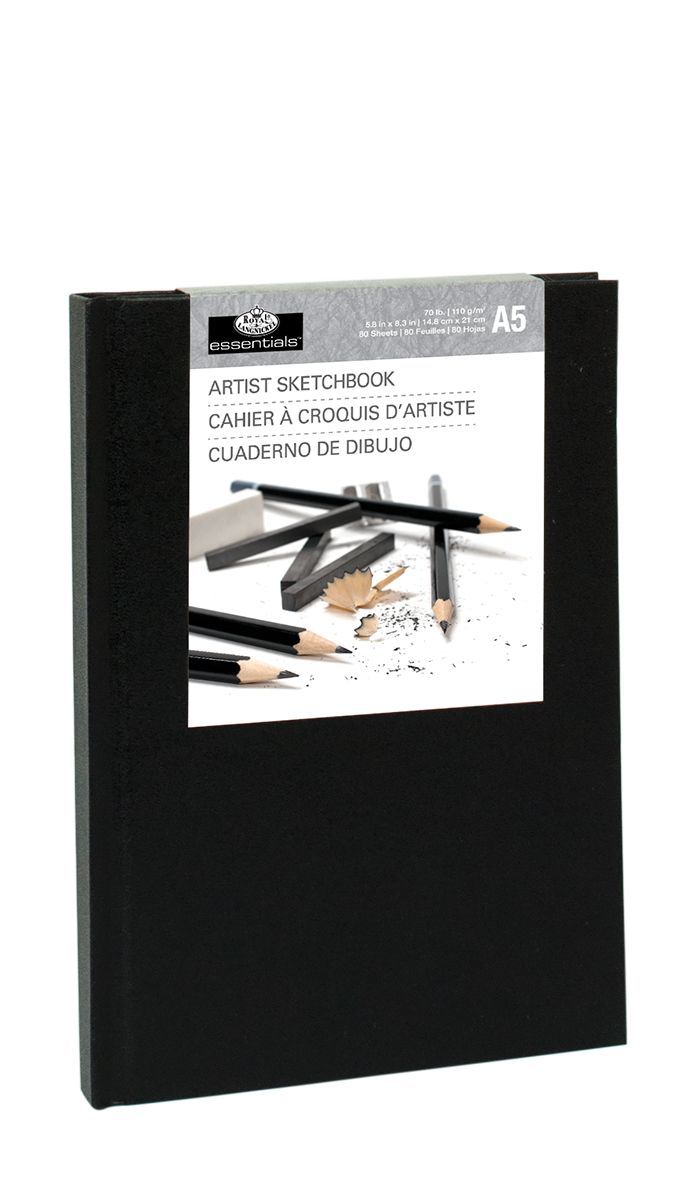 Skicovací blok v pevných deskách - A5, lepený