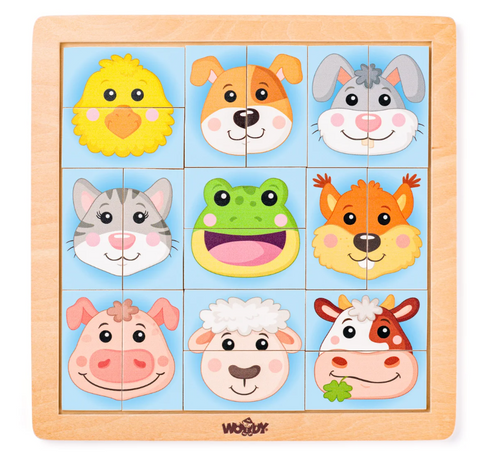 Obrázek produktu: Skládačka Zvířecí hlavičky - domácí