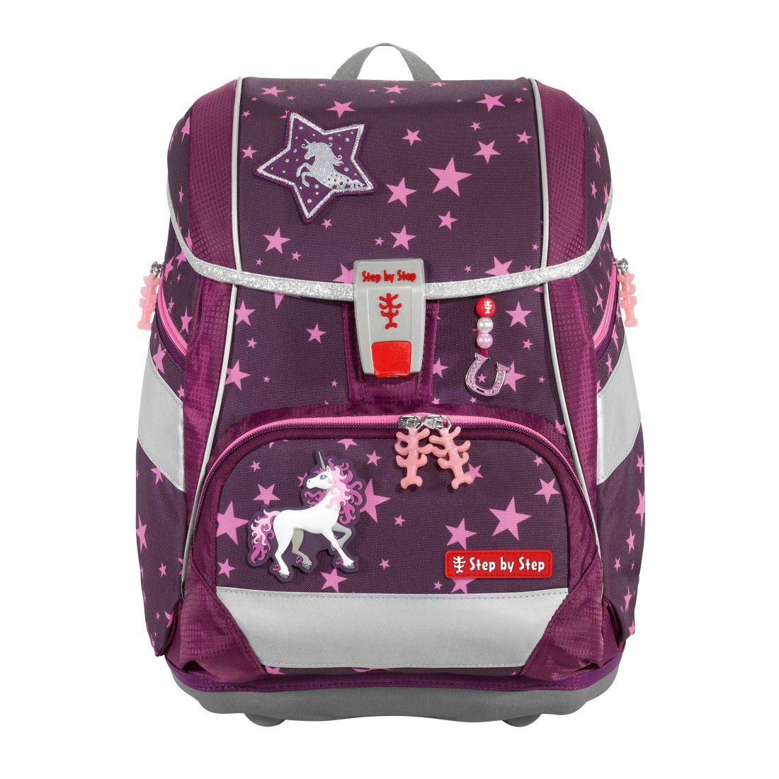 Školní aktovka/batoh 2IN1 PLUS pro prvňáčky – 6dílný set, Step by Step Unicorn Nuala