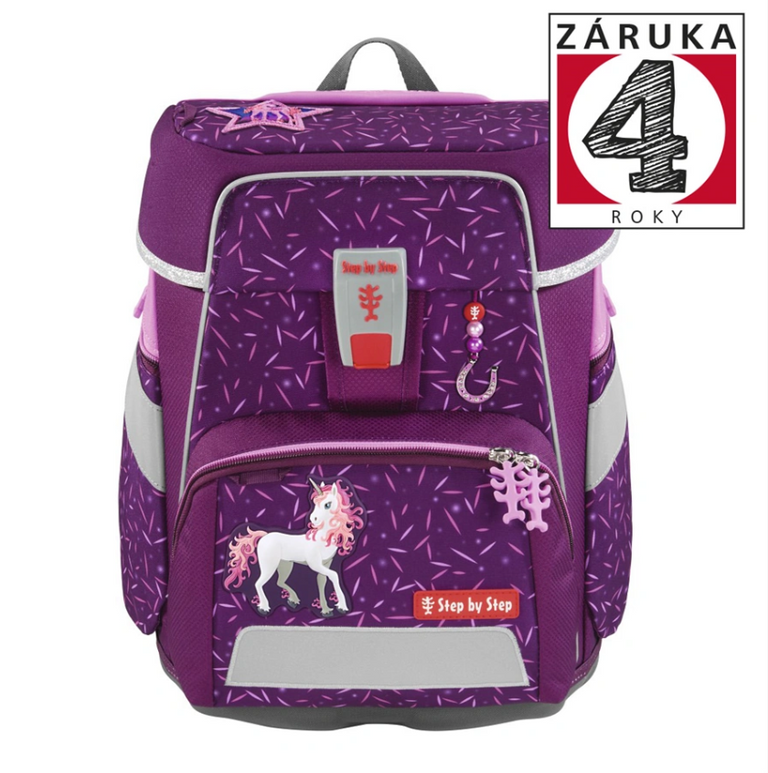 Školní aktovka Step by Step SPACE, Pretty Unicorn - 5 dílný set, AGR certifikát