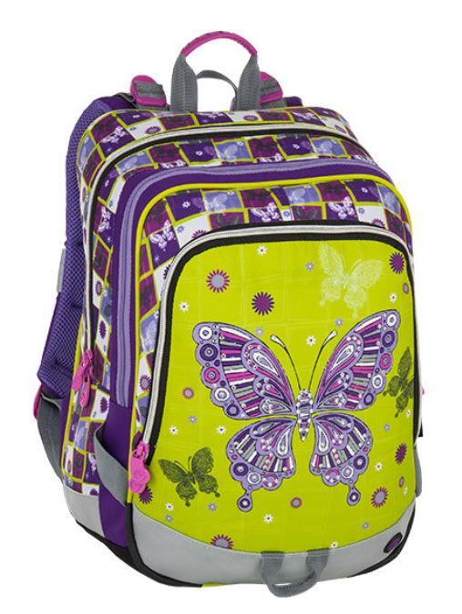 Školní batoh Bagmaster - ALFA 8 A GREEN/VIOLET/PINK