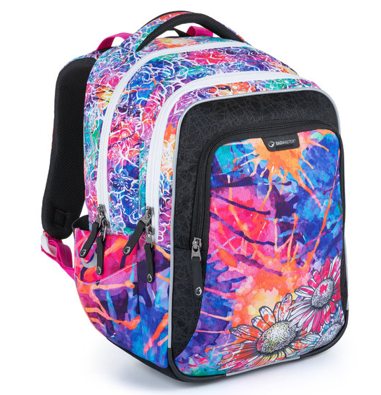 Bagmaster LUMI 21 A školní batoh - barevné květiny