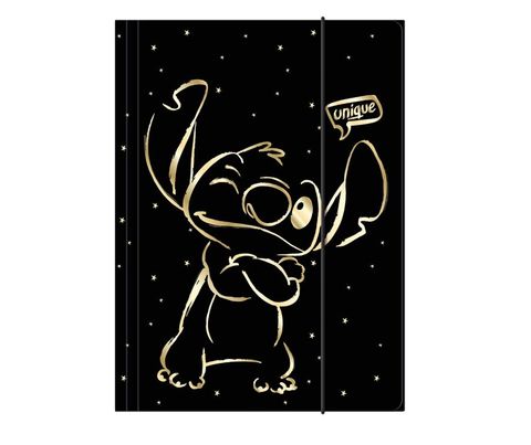 Obrázek produktu: Školní desky s gumičkou Colorino A4, karton - Stitch Gold motiv 1