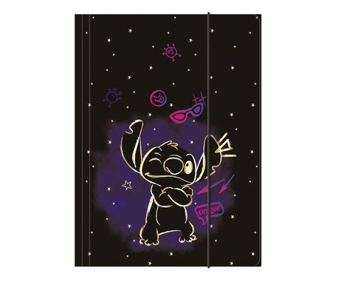 Obrázek produktu: Školní desky s gumičkou Colorino A4, karton - Stitch Gold motiv 3