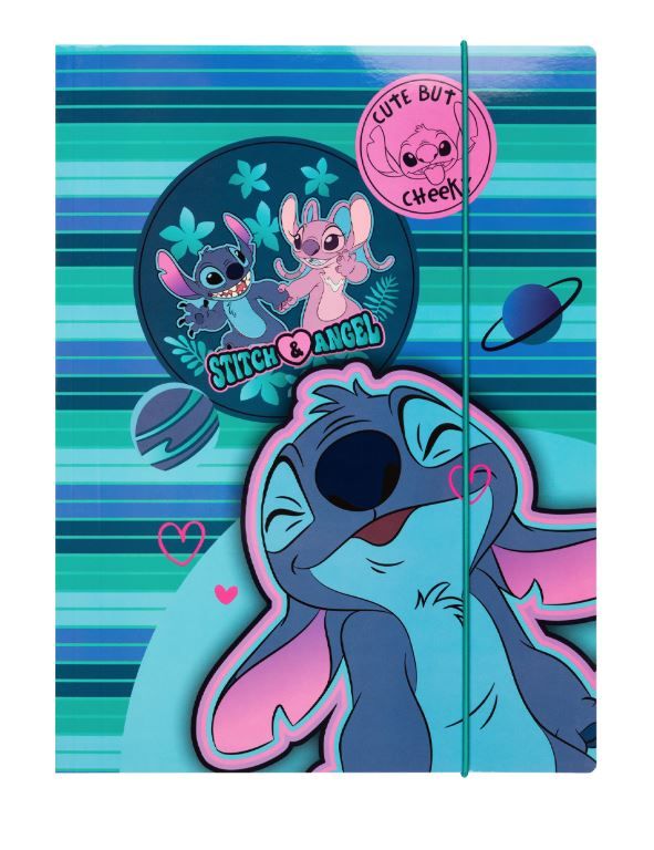 Školní desky s gumičkou Colorino A4, karton - Stitch motiv 1