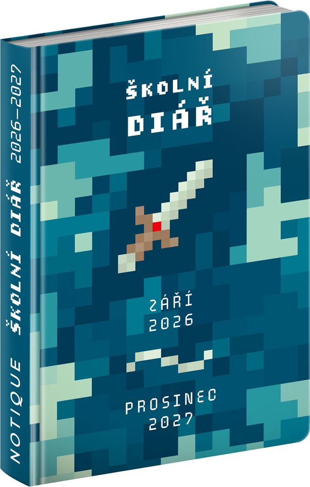 Školní diář Gamer (září 2026 – prosinec 2027), 9,8 × 14,5 cm