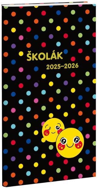 Obrázek produktu: Školní diář školák 2025/26 - Smiley