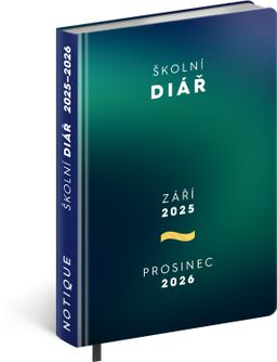 Obrázek produktu: Školní diář Zelený (září 2025 – prosinec 2026), 9,8 × 14,5 cm
