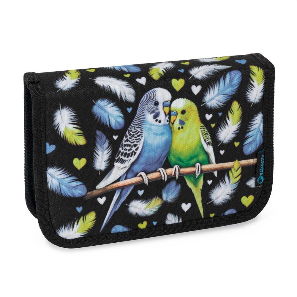 Školní dvouchlopňový penál - Papoušek