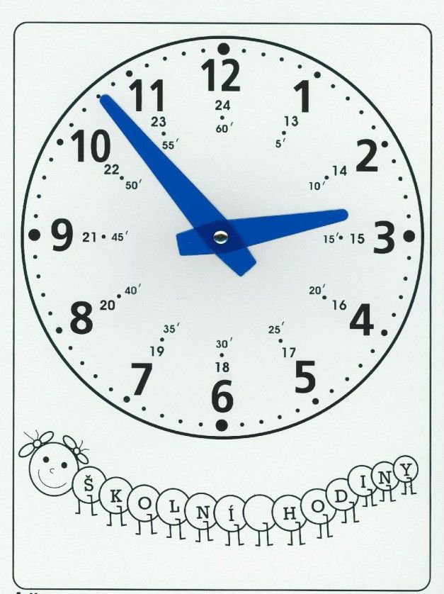 Školní hodiny kartonové - neutrální motiv