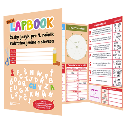 Obrázek produktu: Školní lapbook - Čeština: Podstatná jména a slovesa - pro 4. ročník ZŠ