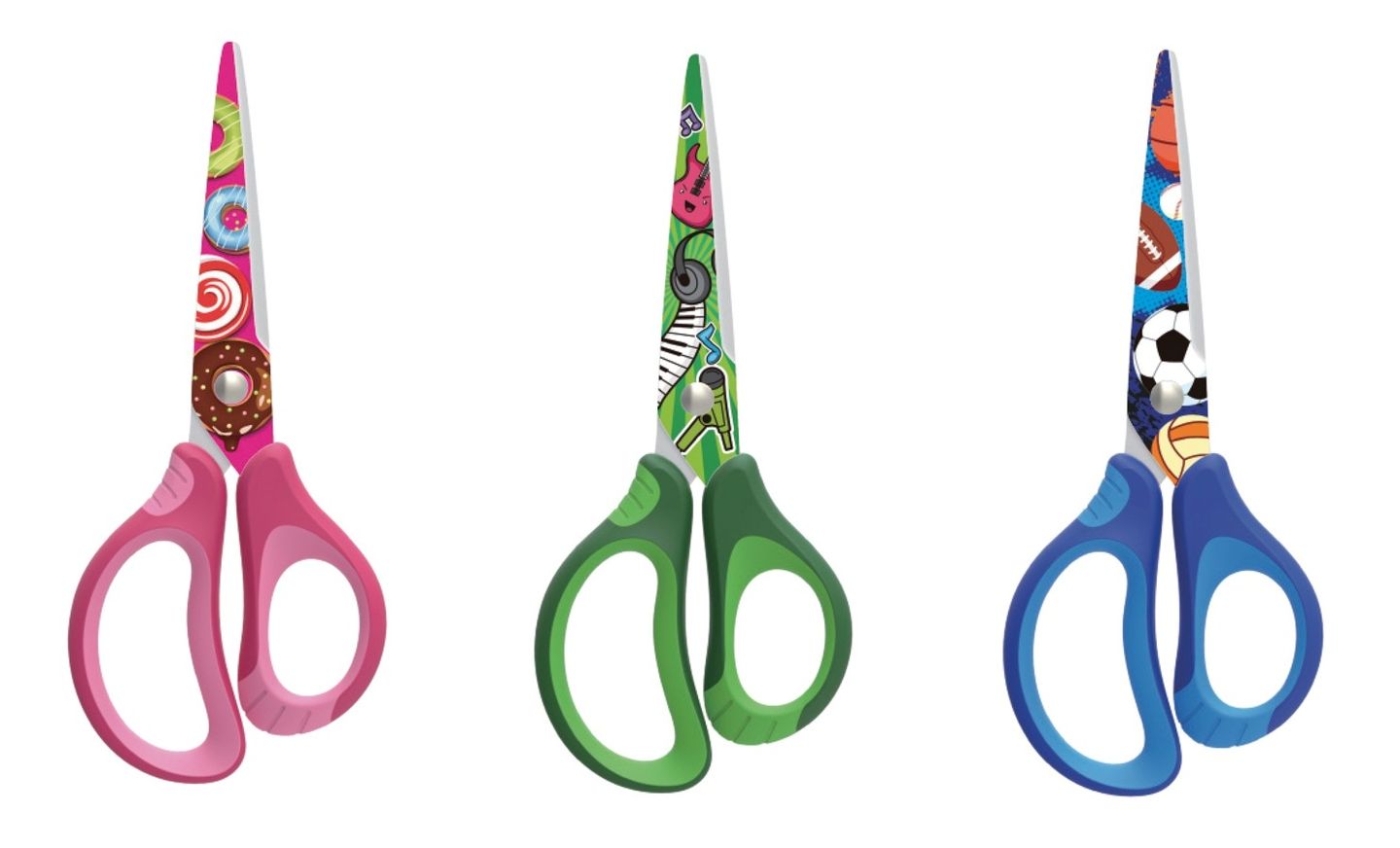 Školní nůžky KEYROAD Tattoo Soft 15 cm - mix motivů