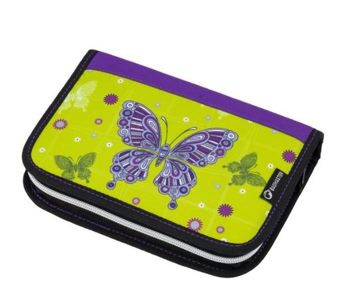 Školní penál Bagmaster - ALFA 8 A GREEN/VIOLET/PINK