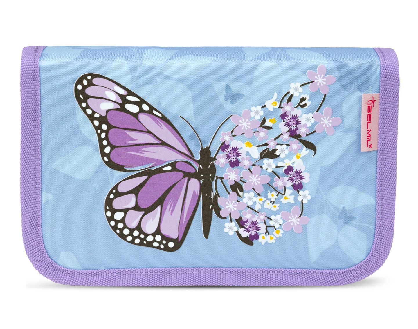 Školní penál Belmil - Purple Blue Butterfly