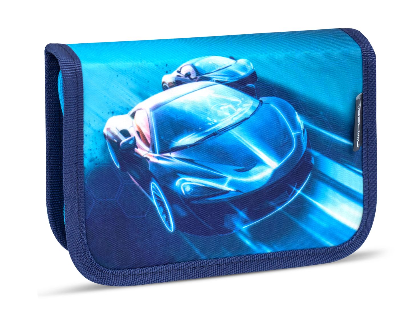 Školní penál Belmil - Racing Blue Neon