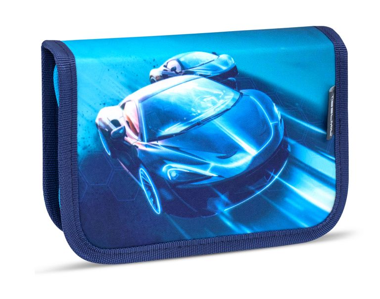 Školní penál Belmil - Racing Blue Neon