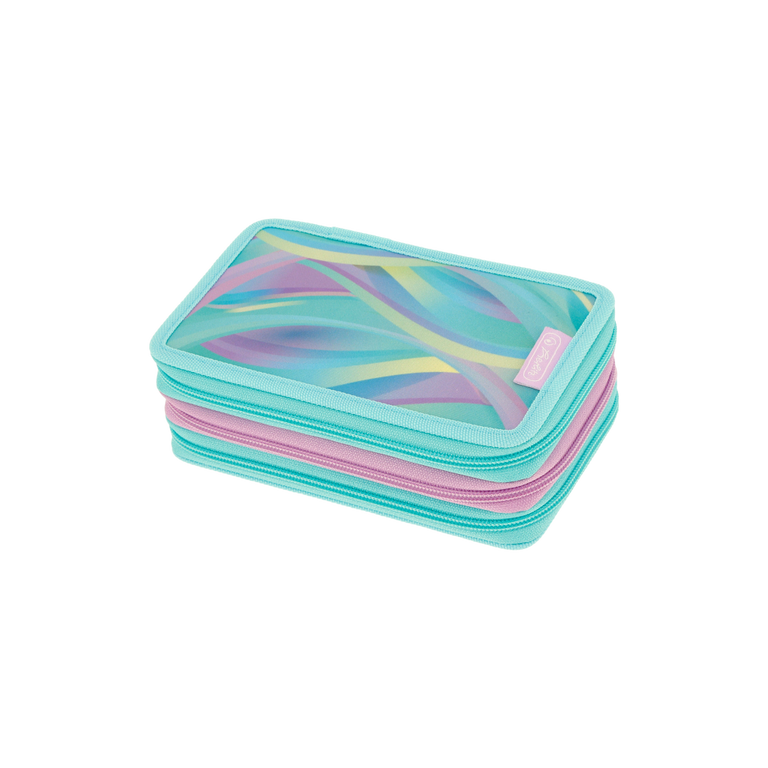 Školní penál Herlitz- Minty Love - 3-patrový, vybavený