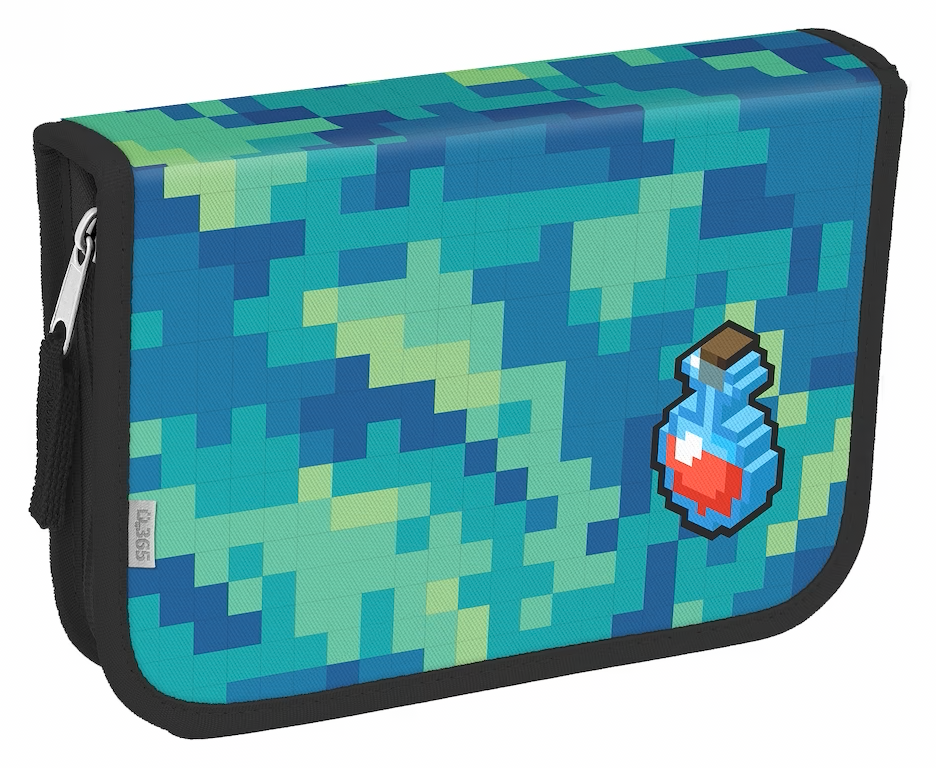 Školní penál jednopatrový Pixel Quest