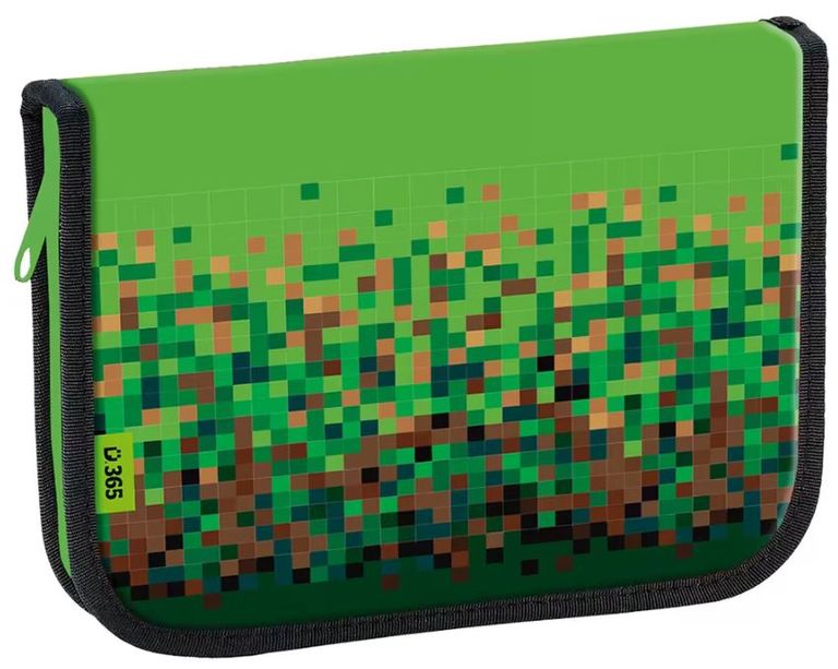 Školní penál jednopatrový Pixel Helma 365