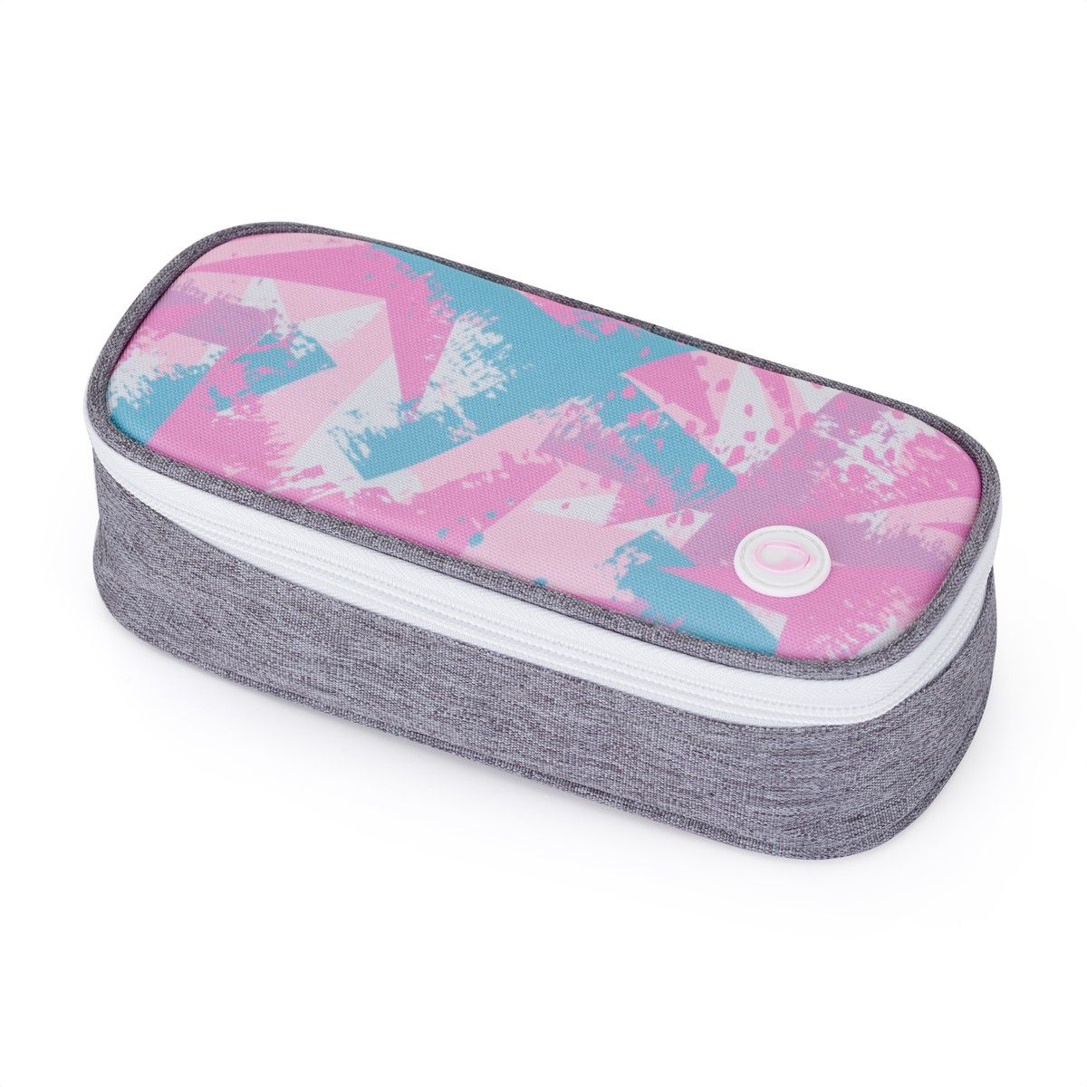 Školní penál Porto – růžovo-modrý