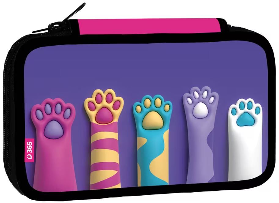 Školní penál třípatrový Paws