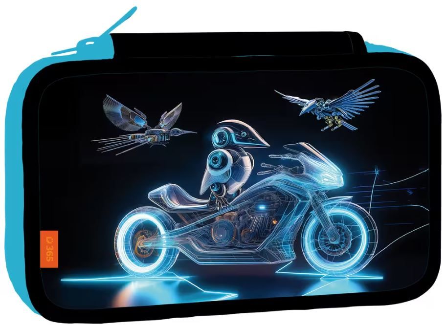 Školní penál třípatrový Robotbirds