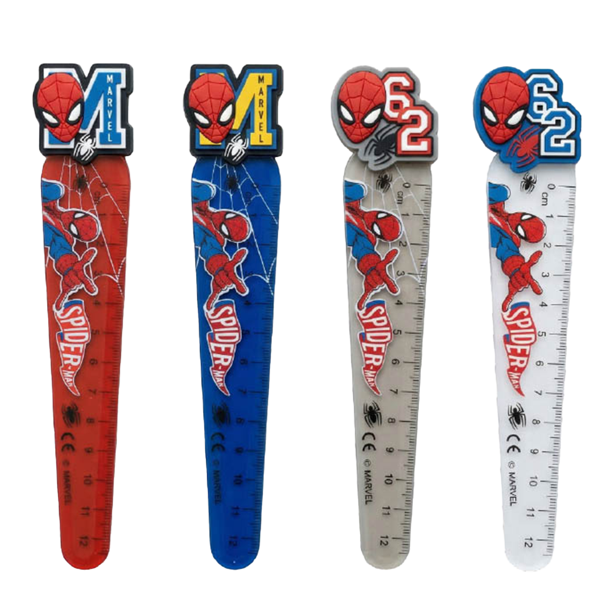 Školní pravítko Colorino 12 cm - Spider-Man, mix motivů