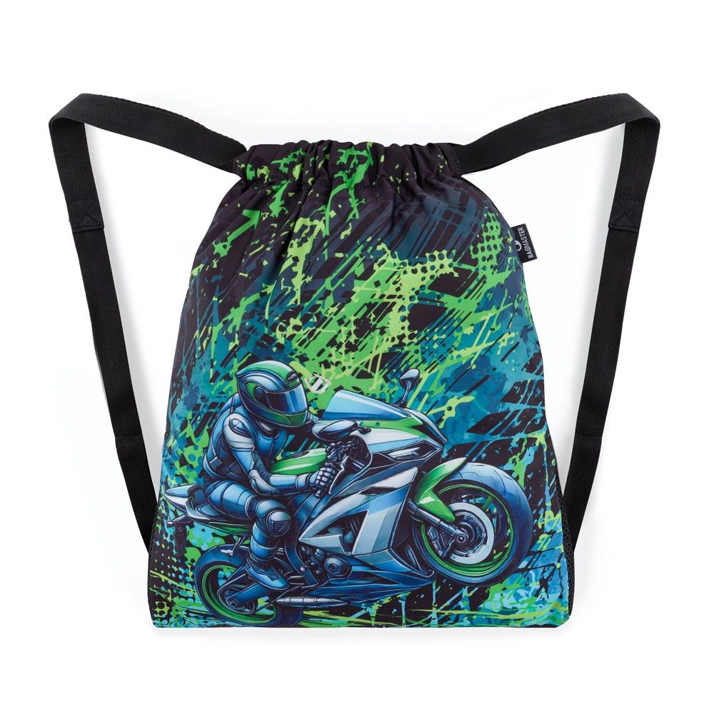 Školní sáček na přezůvky - Motorka