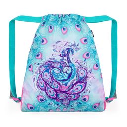 Obrázek produktu: Školní sáček na přezůvky - Páv