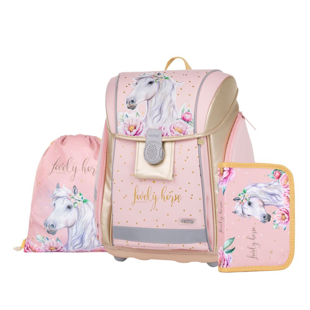 Školní set 3ks PREMIUM LIGHT - Kůň romantic