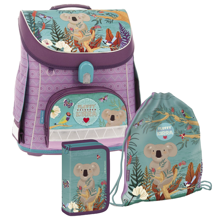 Školní set Ars Una - Kirra Koala - aktovka + penál (plný) + sáček na cvičky