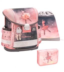 Obrázek produktu: Školní set Belmil - Ballerina Black Pink (aktovka + penál + sáček)