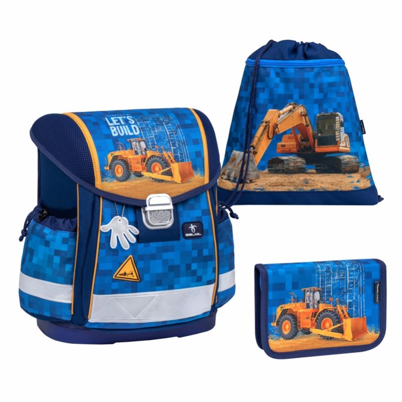 Školní set Belmil - Bulldozer (aktovka + penál + sáček)