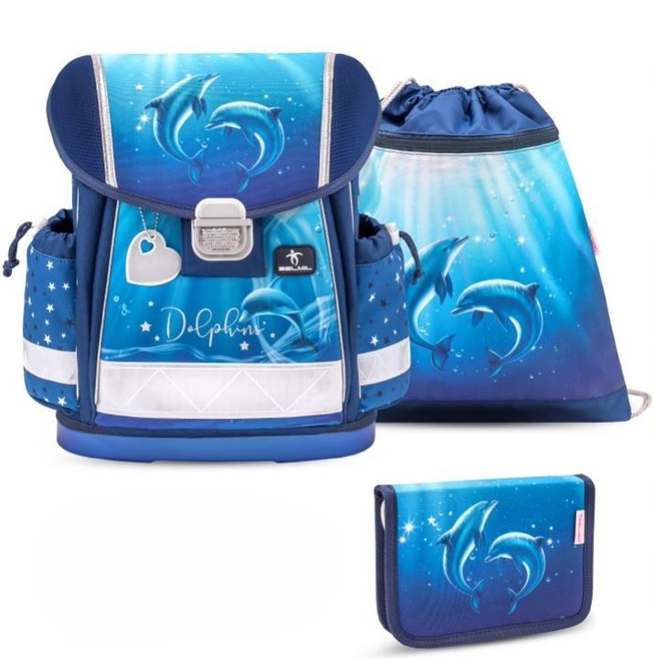 Školní set Belmil - Dolphins (aktovka + penál + sáček)