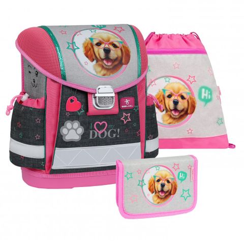 Obrázek produktu: Školní set Belmil - I Love My Dog (aktovka + penál + sáček)