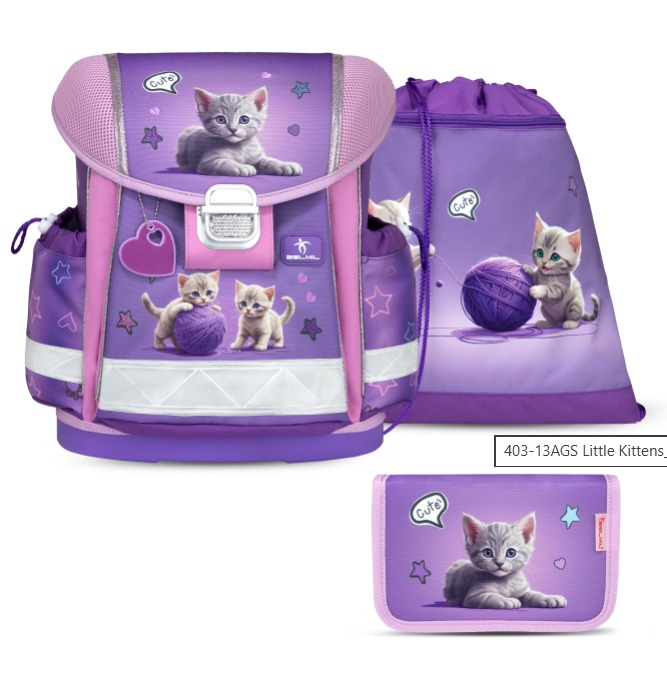 Školní set Belmil - Little Kittens (aktovka + penál + sáček)