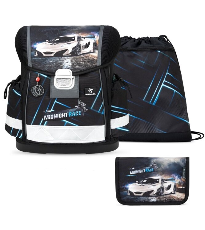 Školní set Belmil - Midnight Turbo (aktovka + penál + sáček)