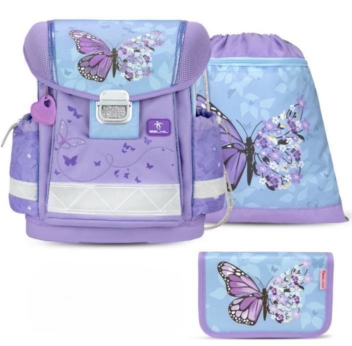 Školní set Belmil - Purple Blue Butterfly