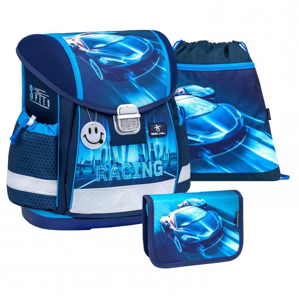Školní set Belmil - Racing Blue Neon