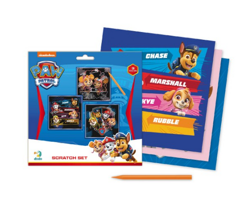 Obrázek produktu: Škrabací obrázek 3 ks barevný Tlapková patrola/ Paw Patrol