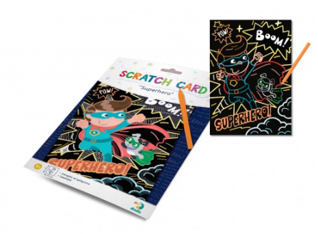 Škrabací obrázek barevný  - Superhrdina