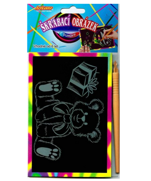 Obrázek produktu: Škrabací obrázek duhový 15 x 10 cm