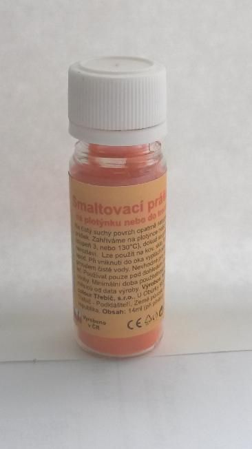 Smaltovací prášek 10 g - barva oranžová