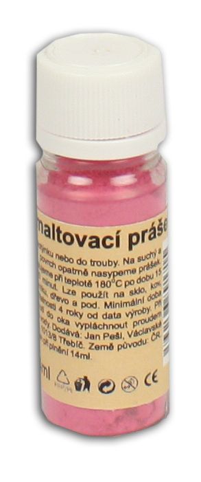 Smaltovací prášek 10 g - barva růžová