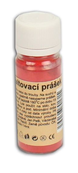 Obrázek produktu: Smaltovací prášek 10g - barva  tm.červená