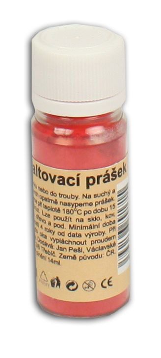 Obrázek produktu: Smaltovací prášek 10g - barva  tm.červená