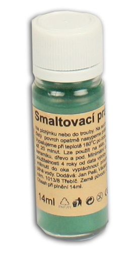 Obrázek produktu: Smaltovací prášek 10g - barva tm.zelená