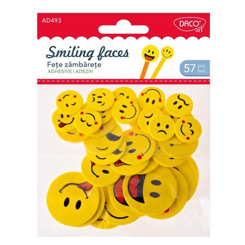 Obrázek produktu: Smile pěnové samolepící žluté - 57 ks
