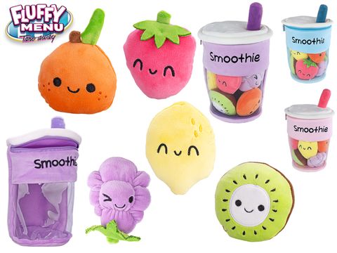 Obrázek produktu: Smoothie nápoj 33 cm plyšový s ovocem, mix barev